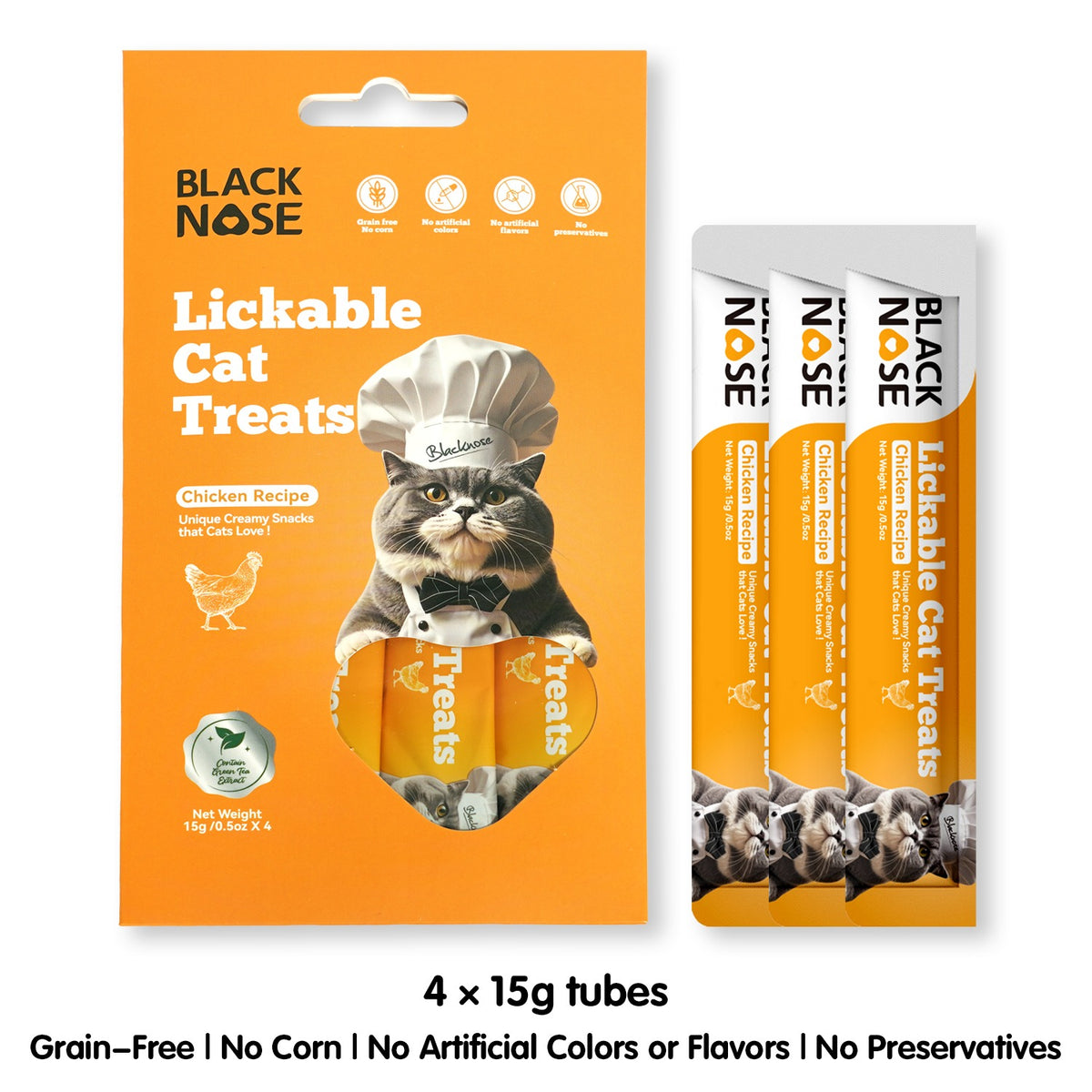 BLACK NOSE Chicken Lickable Cat Treats