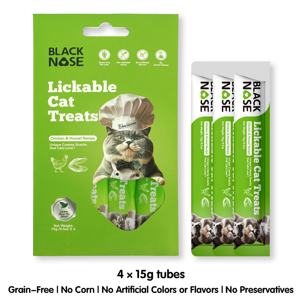 BLACK NOSE Chicken & Mussel Lickable Cat Treats