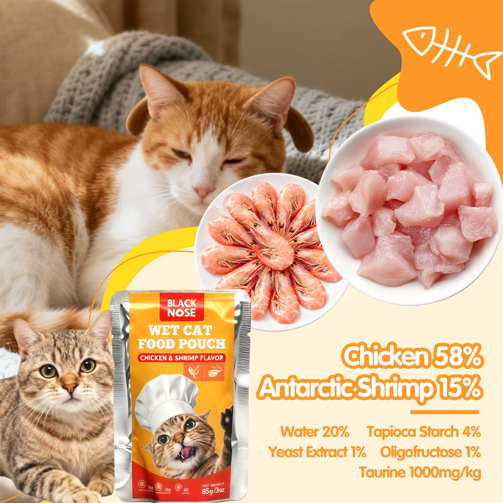 BLACK NOSE Chicken & Shrimp Wet Cat Food
