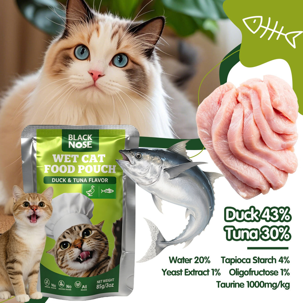 BLACK NOSE Duck & Tuna Wet Cat Food