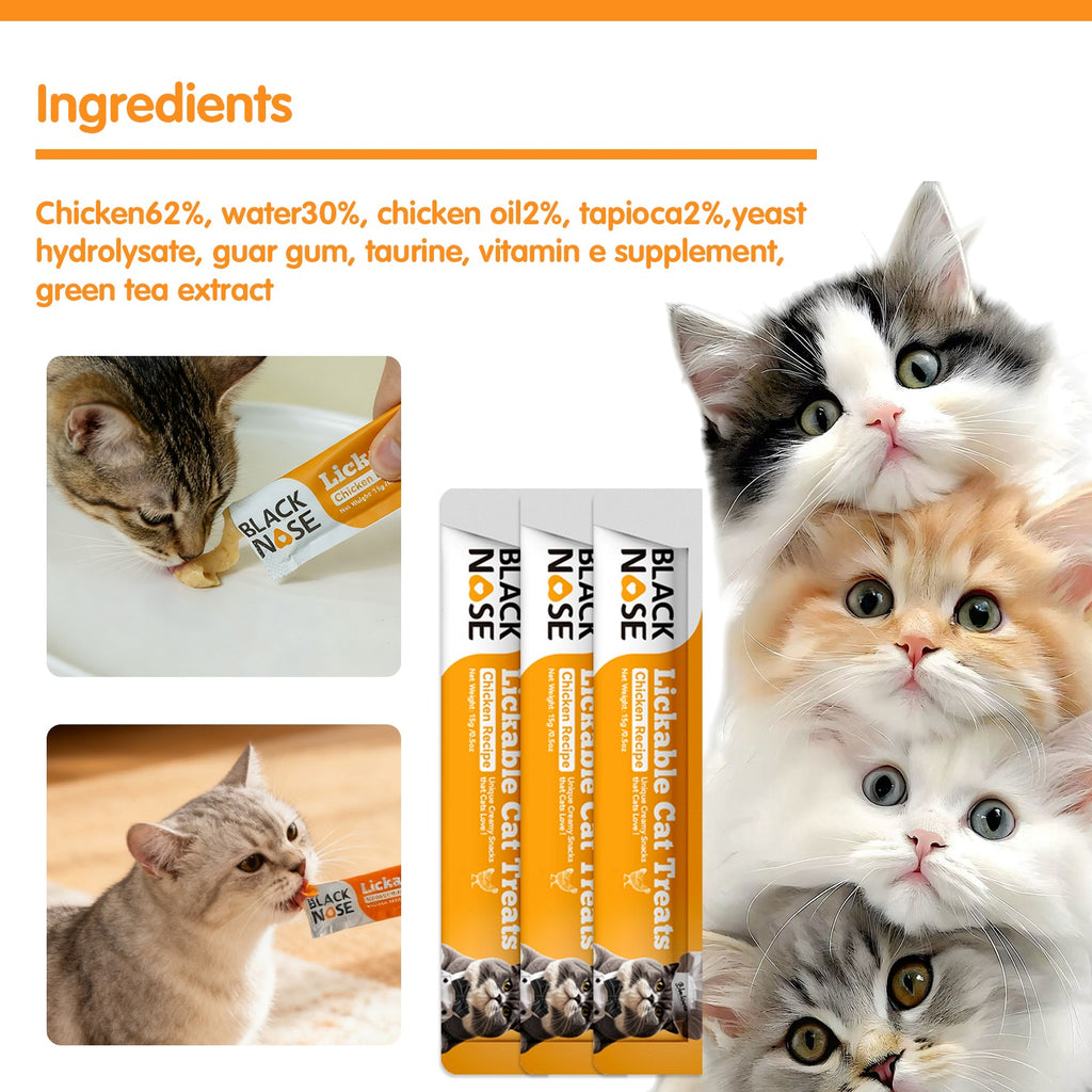 BLACK NOSE Chicken Lickable Cat Treats