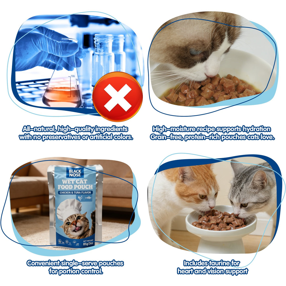 BLACK NOSE Chicken & Tuna Wet Cat Food